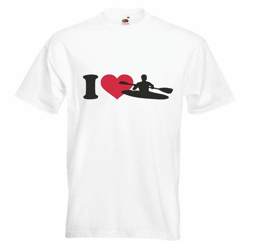 Shirt love kajak fahren - t-shirt, i
