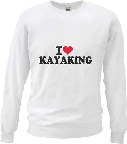 Sweatshirt love kajak fahren - i,