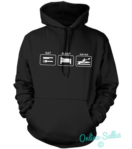 Eat sleep kajak hoodie - sleep,